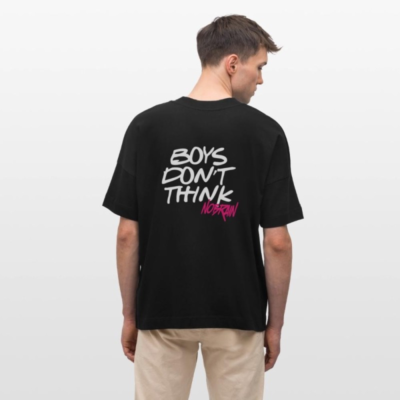 NOBRAIN - T-shirt bio oversize BOYS DON'T THINK